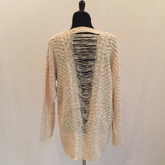 Astr Oversized Oatmeal Slash Back Sweater - Picture 7 of 7